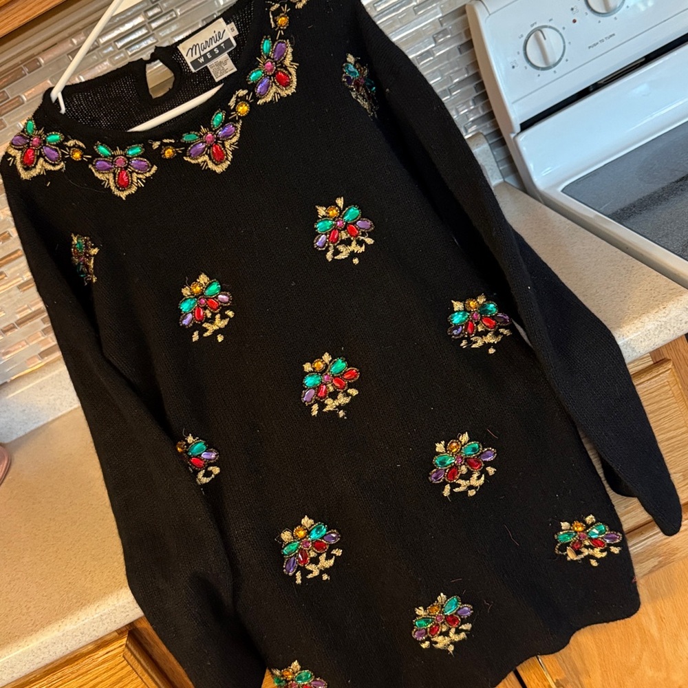 Beautiful stone and sequin sweater